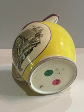 Load image into Gallery viewer, Staffordshire War or 1812 Pitcher Captain Hull and Pike Yellow Background
