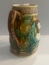 Load image into Gallery viewer, Majolica Pitcher With William McKinley and James Garfield
