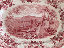 Load image into Gallery viewer, Historical Staffordshire Pink Transfer Platter Newburgh New York By Jackson
