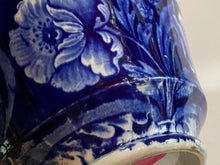 Load image into Gallery viewer, Historical Staffordshire Blue Eagle on Urn Waste Bowl Ca. 1825
