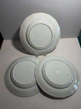 Load image into Gallery viewer, Staffordshire Mulberry Green Transfer Liberty Cap Patriotic Flag 3 Dinner Plates 1840
