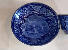 Load image into Gallery viewer, Historical Staffordshire Macdonough’s Victory Cup And Saucer Blue Transfer
