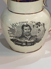 Load image into Gallery viewer, Staffordshire War of 1812 Pitcher With Decatur and Major Genl. Brown Ca. 1815
