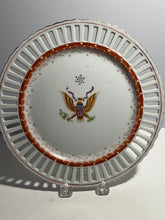 Load image into Gallery viewer, 19th Century Chinese Export Porcelain Reticulated Plate Seal Of United States
