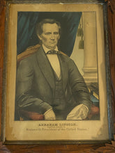 Load image into Gallery viewer, Original Currier Type Print by Kellogg Abraham Lincoln
