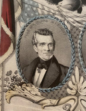 Load image into Gallery viewer, Original Grand National Democratic Banner Polk And Dallas Great Color
