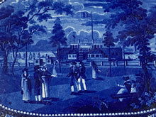 Load image into Gallery viewer, Historical Staffordshire Blue Esplanade Castle Gardens New York Platter 20 1/2”
