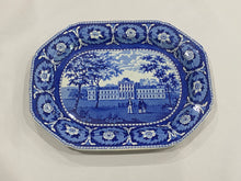 Load image into Gallery viewer, Historical Staffordshire Blue Platter Pennsylvania Hospital Philadelphia Ca. 1825
