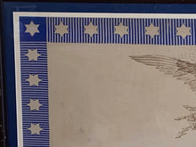 Load image into Gallery viewer, 1876 Philadelphia Centennial Handkerchief Memorial Hall Historical Blue Eagle
