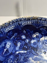 Load image into Gallery viewer, Historical Staffordshire Blue Beaded Rim Bowl States Pattern By Clews 1825
