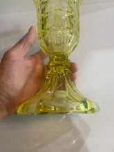 Load image into Gallery viewer, Antique Boston And Sandwich Glass Yellow Canary Thumbprint Celery Vase Ca. 1840
