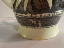 Load image into Gallery viewer, Staffordshire Creamware Liverpool Pitcher Apotheosis Washington American Ship
