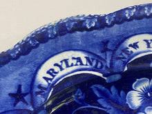 Load image into Gallery viewer, Historical Staffordshire Blue Large States Pattern Platter
