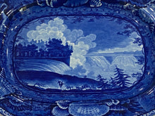 Load image into Gallery viewer, Historical Staffordshire Blue Platter Niagara From the America Side
