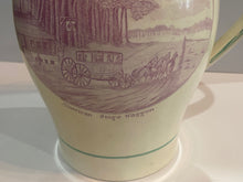 Load image into Gallery viewer, Staffordshire Creamware Liverpool Pitcher A View on The Hudson River and American Stage Wagon Scene Ca. 1800 Rare
