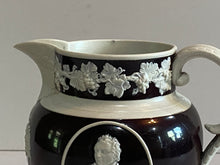 Load image into Gallery viewer, Historical Staffordshire Wellington And Blucher Jasperware Pitcher Ca. 1830
