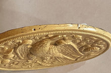 Load image into Gallery viewer, Historical Staffordshire Yelloware Plaque With Embossed Eagle Ca. 1830’s
