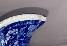 Load image into Gallery viewer, Historical Staffordshire Blue Lafayette At Franklins Tomb Pitcher Ca. 1825
