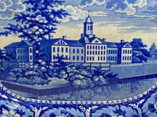 Load image into Gallery viewer, Historical Staffordshire Blue Platter Alms House New York By Ridgway 1825
