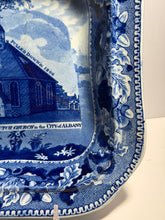 Load image into Gallery viewer, Historical Staffordshire Vegetable Dish Protestant Dutch Church City Of Albany
