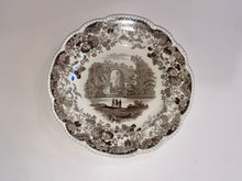 Load image into Gallery viewer, Historical Staffordshire Natural Bridge Virginia Brown Transfer Plate
