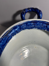 Load image into Gallery viewer, Historical Staffordshire Blue Soup Tureen Capital At Harrisburg Pa 1825
