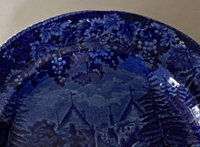 Load image into Gallery viewer, Historical Staffordshire Blue Dinner Plate Lagrange Lafayette’s Residence 1825
