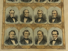 Load image into Gallery viewer, Original Currier and Ives Print The Presidents of the United States from 1789 - 1865
