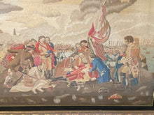 Load image into Gallery viewer, Late 18th - Early 19th Century Needlepoint Embroidery of The Death of General Wolfe At Quebec
