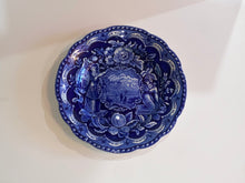 Load image into Gallery viewer, Historical Staffordshire Blue Dinner Plate States Pattern
