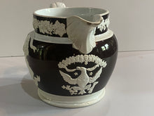 Load image into Gallery viewer, Staffordshire Jasperware Brown Background Washington and Lafayette Seal of United States
