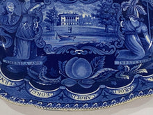 Load image into Gallery viewer, Historical Staffordshire Blue Platter States Pattern by Clews
