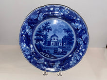 Load image into Gallery viewer, Historical Staffordshire Blue Water Works Philadelphia Plate Wagon
