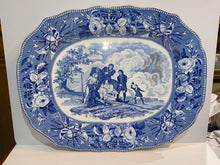 Load image into Gallery viewer, Historical Staffordshire Blue Transfer Platter Death Of General Wolfe Quebec
