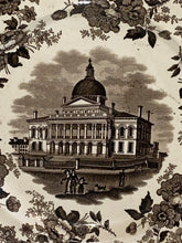 Load image into Gallery viewer, Historical Staffordshire Brown Transfer Dinner Plate Boston State House Ca. 1835

