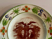 Load image into Gallery viewer, Historical Staffordshire Pearlware General Lafayette and George Washington Childs Plate
