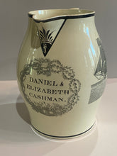 Load image into Gallery viewer, Staffordshire Creamware Liverpool Pitcher Huge Washington Chain States Ca. 1800
