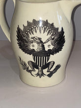 Load image into Gallery viewer, Staffordshire Creamware Liverpool Pitcher He in Glory America in Tears Washington Large Eagle
