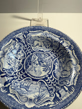 Load image into Gallery viewer, Staffordshire Blue Transfer Quadrupeds Soup Plate Lion Ca. 1825
