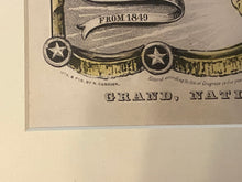 Load image into Gallery viewer, Original Currier and Ives Print Grand, National, Whig Banner Zachary Taylor Millard Fillmore
