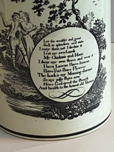 Load image into Gallery viewer, Staffordshire Creamware Tankard Farmer’s Arms Poem Ca. 1800

