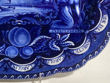 Load image into Gallery viewer, Historical Staffordshire Blue Platter States By Clews Washington
