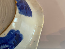 Load image into Gallery viewer, Historical Staffordshire Blue Vegetable Dish Landing of Lafayette
