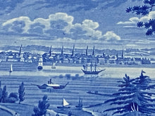 Load image into Gallery viewer, Historical Staffordshire Blue Platter New York From Weehawken
