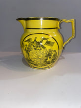 Load image into Gallery viewer, Historical Staffordshire Canary Peace Plenty and Independence Pitcher
