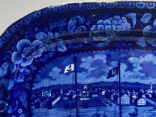 Load image into Gallery viewer, Historical Staffordshire Blue Platter View Of Baltimore Maryland Rare 1824
