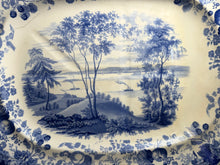Load image into Gallery viewer, Historical Staffordshire Well Tree Platter Lake George State Of New York 1835
