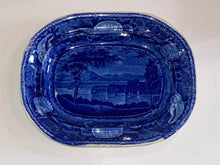 Load image into Gallery viewer, Historical Staffordshire Blue Small Platter Catskill Mountains Hudson River Ca. 1825
