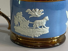 Load image into Gallery viewer, Historical Staffordshire Copper Luster Mug With American Eagle And Shield 1830

