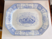Load image into Gallery viewer, Historical Staffordshire Blue Platter Boston Mails Steamship Ca. 1840

